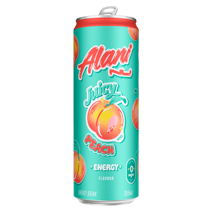 Alani Nu Energy Drink - Cafe - Juicy Peach - Cave Sports Nutrition