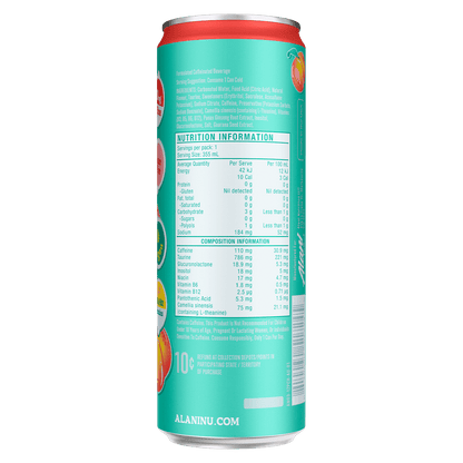 Alani Nu Energy Drink - Cafe - Juicy Peach - Cave Sports Nutrition
