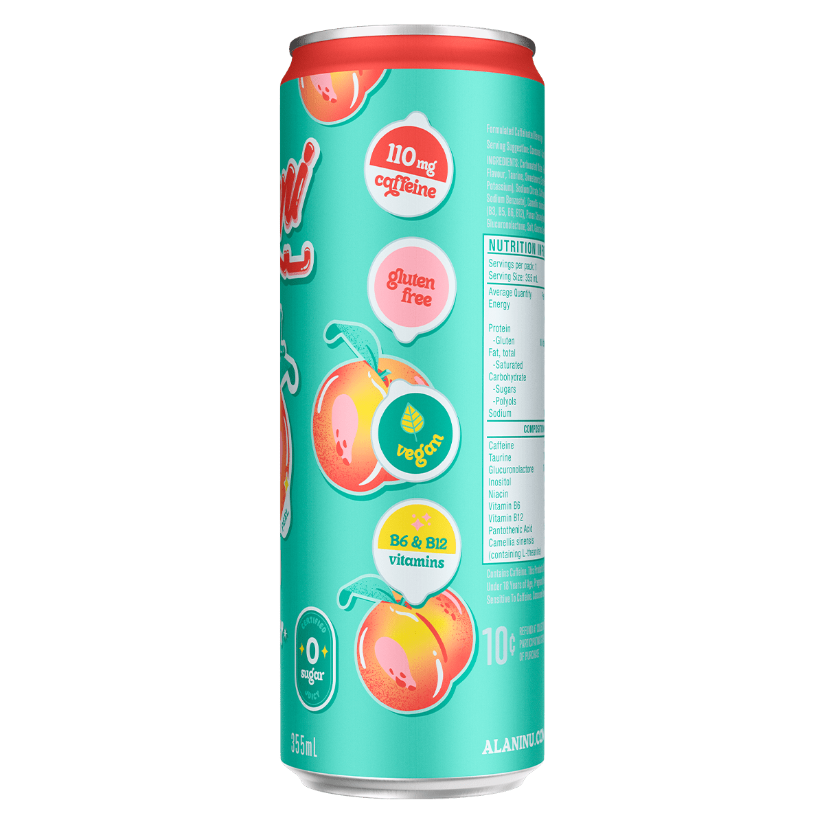 Alani Nu Energy Drink - Cafe - Juicy Peach - Cave Sports Nutrition