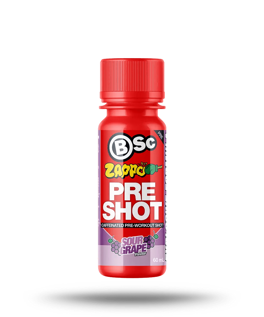 BSc Pre - Workout Shot — Zappo (60 ml) - Cafe - Sour Grape - Cave Sports Nutrition