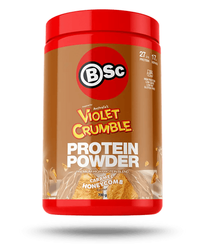 BSc x Violet Crumble Protein Powder - Supplements - Caramel Honeycomb / 700g - Cave Sports Nutrition