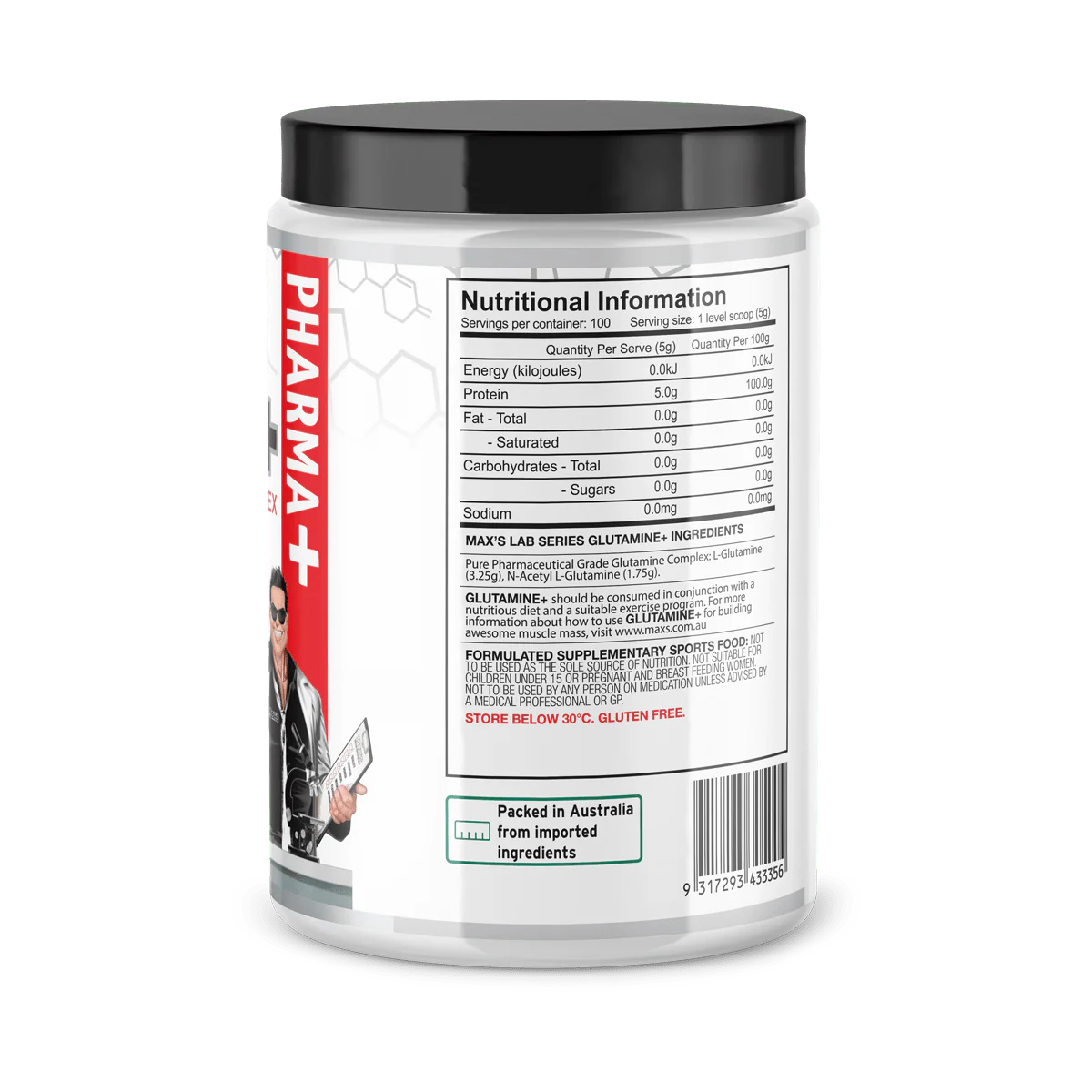MAX’S Glutamine+ Powder - Recovery & Gut Support