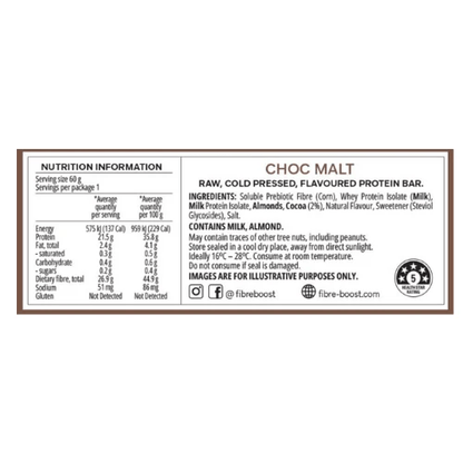 Cold Pressed Protein Bar by Fibre Boost - Cafe - Banana Split - Cave Sports Nutrition