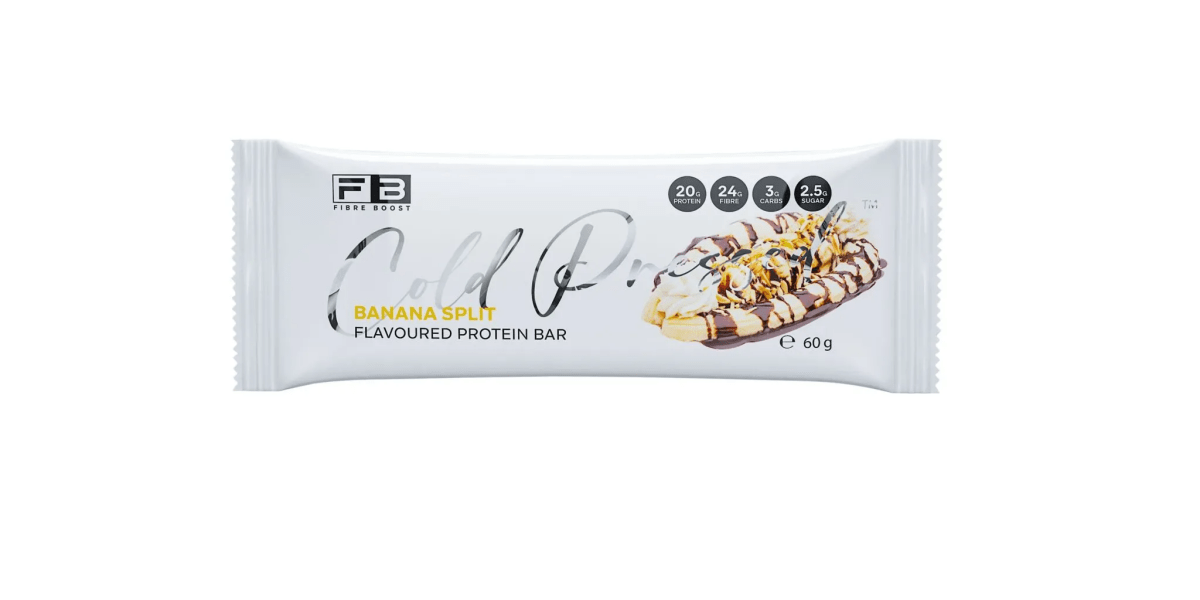 Cold Pressed Protein Bar by Fibre Boost - Cafe - Banana Split - Cave Sports Nutrition