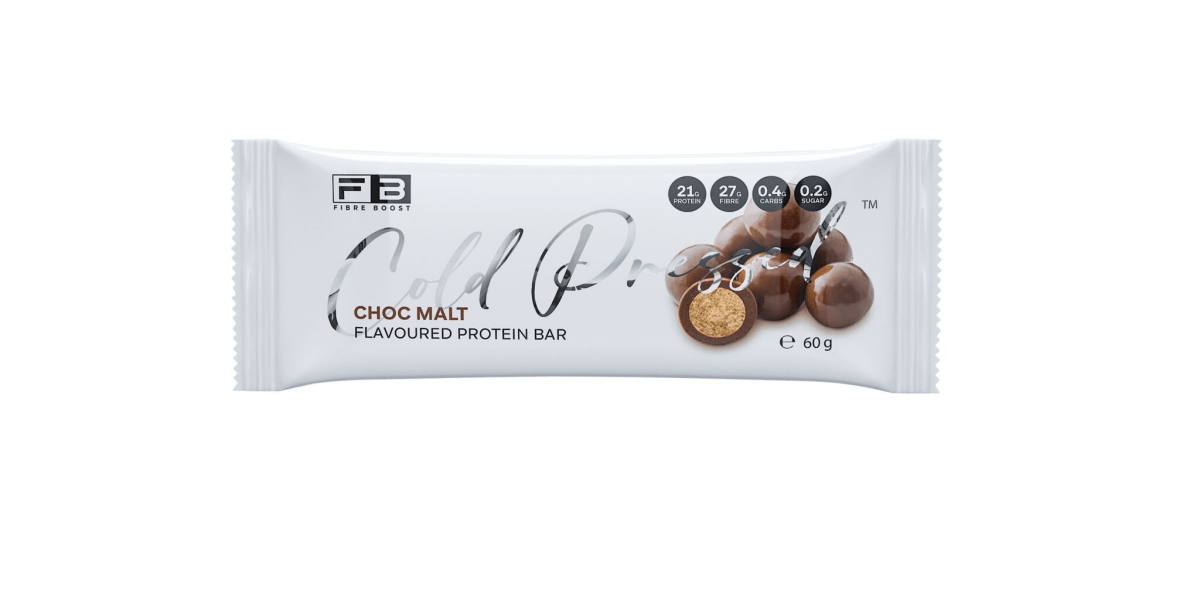Cold Pressed Protein Bar by Fibre Boost - Cafe - Choc Malt - Cave Sports Nutrition