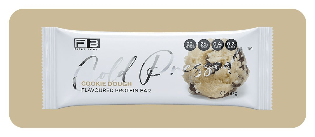 Cold Pressed Protein Bar by Fibre Boost - Cafe - Cookie Dough - Cave Sports Nutrition