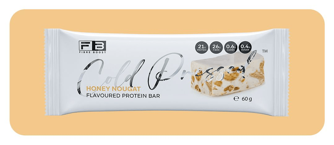 Cold Pressed Protein Bar by Fibre Boost - Cafe - Honey Nougat - Cave Sports Nutrition
