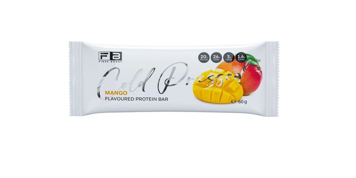 Cold Pressed Protein Bar by Fibre Boost - Cafe - Mango - Cave Sports Nutrition