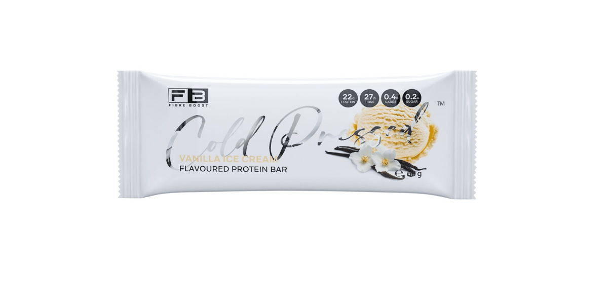 Cold Pressed Protein Bar by Fibre Boost - Cafe - Vanilla Ice Cream - Cave Sports Nutrition