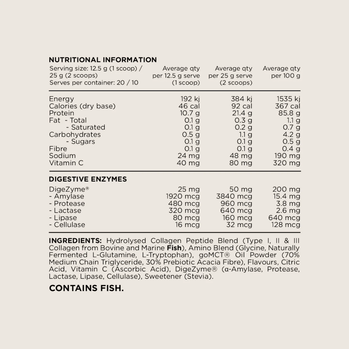 Collagen Protein by Switch Nutrition - Supplements - 75 Serves (938g) - Cave Sports Nutrition
