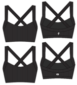Cross Back Sports Bra - Cave Merch - Merchandise - Black - Cave Sports Nutrition