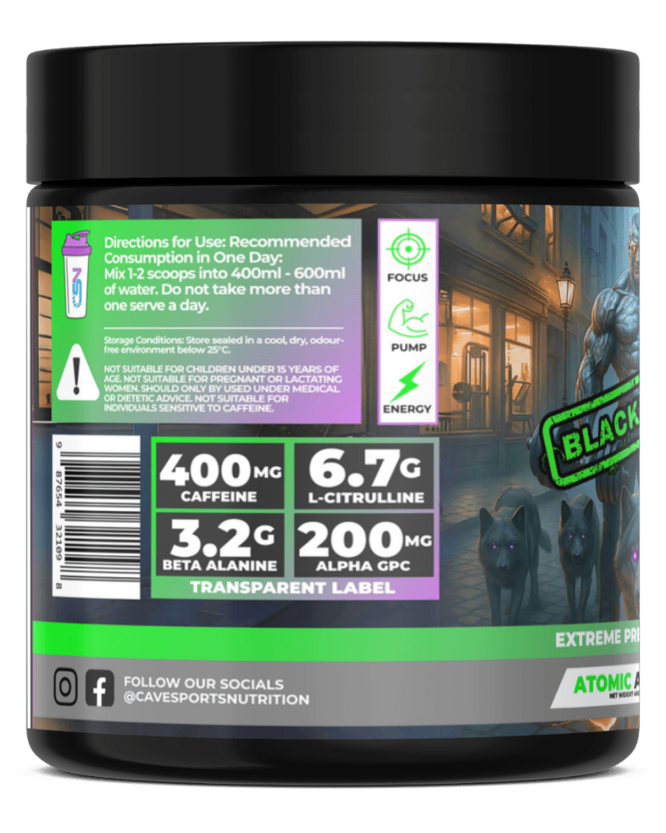 CSN Extreme Pre - Workout - BLACKLISTED - Supplements - Atomic Apple - Cave Sports Nutrition