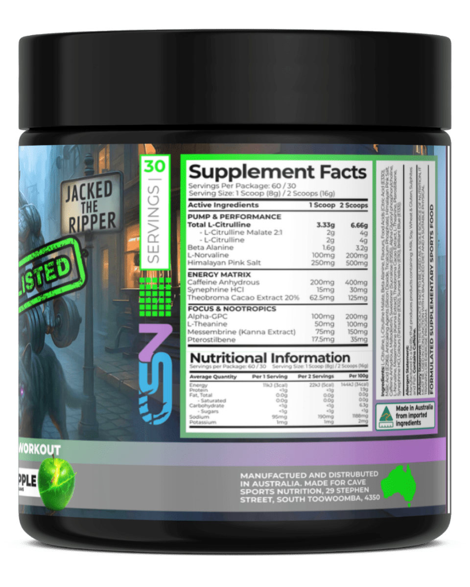 CSN Extreme Pre - Workout - BLACKLISTED - Supplements - Atomic Apple - Cave Sports Nutrition