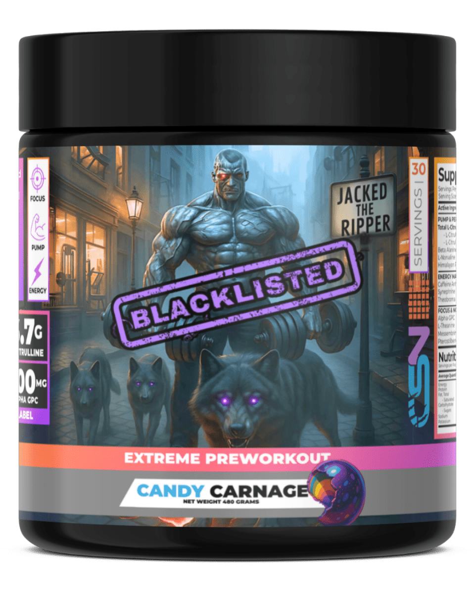 CSN Extreme Pre - Workout - BLACKLISTED - Supplements - Candy Carnage - Cave Sports Nutrition