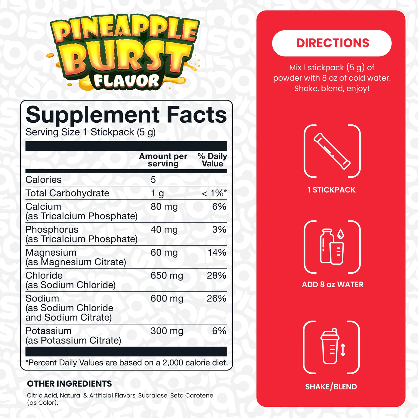 Basic Hydration Electrolytes | 20 Sticks