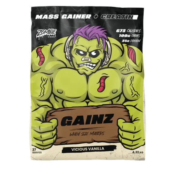 Gainz Mass Gainer by Zombie Labs - Supplements - 27 Serves (4.32kg) - Cave Sports Nutrition