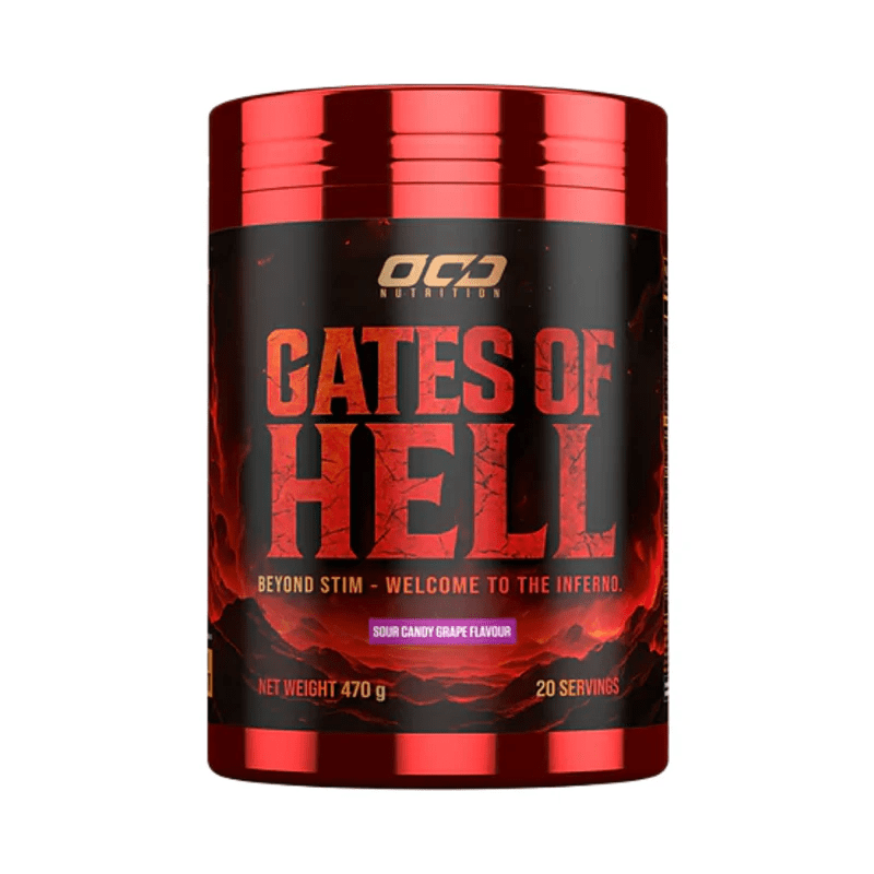 Gates of Hell Pre - Workout by OCD Nutrition - Supplements - Sour Candy Grape - Cave Sports Nutrition