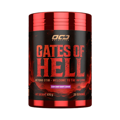 Gates of Hell Pre - Workout by OCD Nutrition - Supplements - Sour Candy Grape - Cave Sports Nutrition