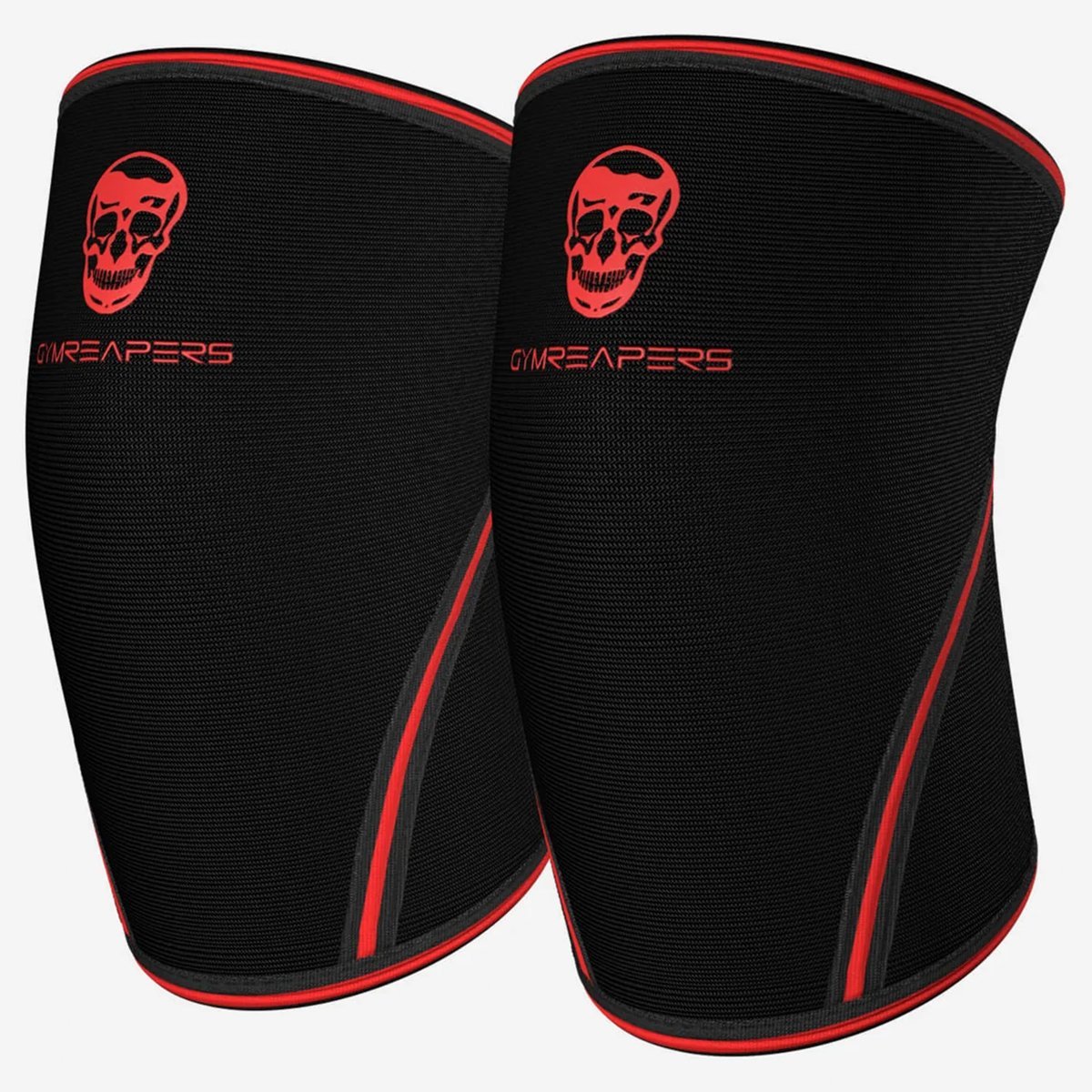 Gymreapers - Knee Sleeves 7mm Neoprene - Training Accessories - Black/Red - Cave Sports Nutrition