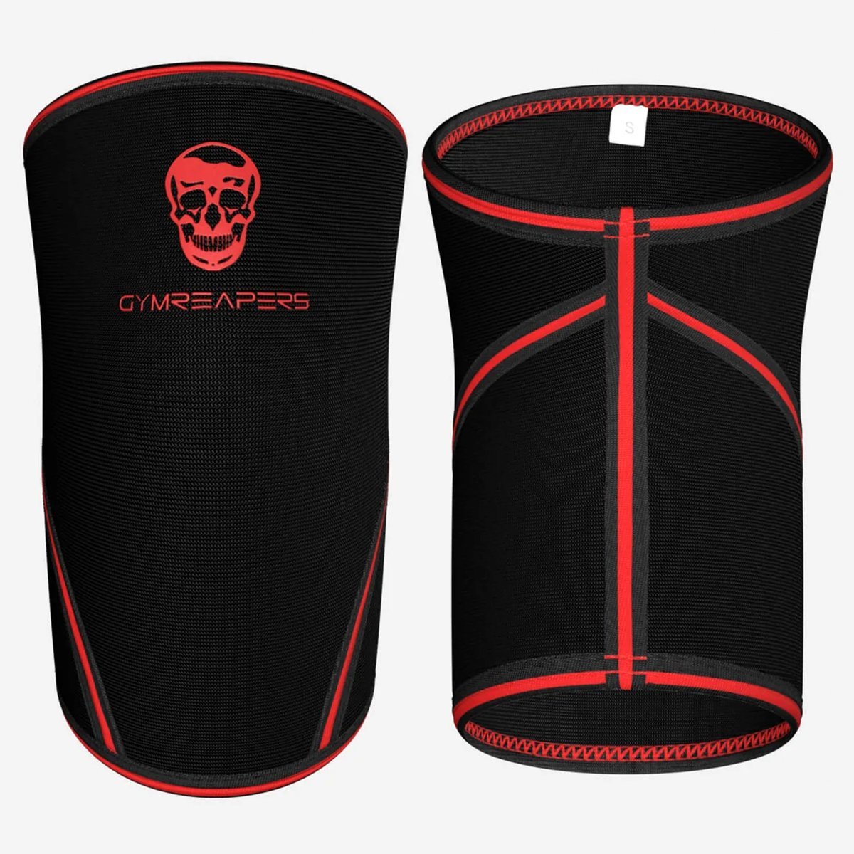 Gymreapers - Knee Sleeves 7mm Neoprene - Training Accessories - Black/Red - Cave Sports Nutrition