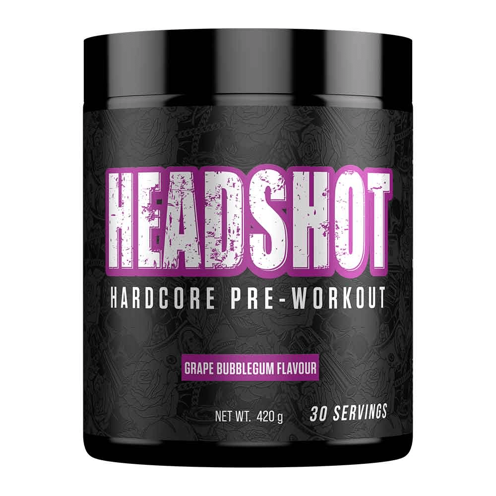 Headshot - Hardcore Pre - Workout - Grape Bubblegum - Cave Sports Nutrition