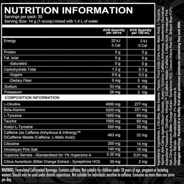 Headshot - Hardcore Pre - Workout - Grape Bubblegum - Cave Sports Nutrition