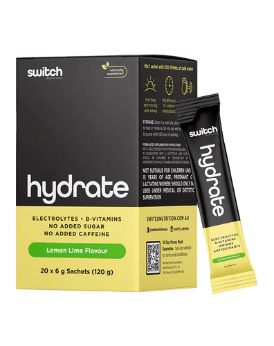 Hydrate Sachets | Sugar - Free Electrolyte Drink by Switch Nutrition (20 x 6 g) - Supplements - 20 x 6g Sachets - Cave Sports Nutrition
