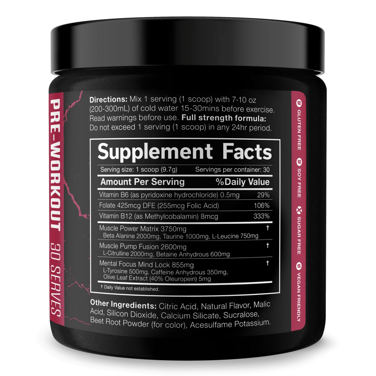 JNX Sports - The Shadow! Pre - Workout - Supplements - Strawberry Pineapple - Cave Sports Nutrition