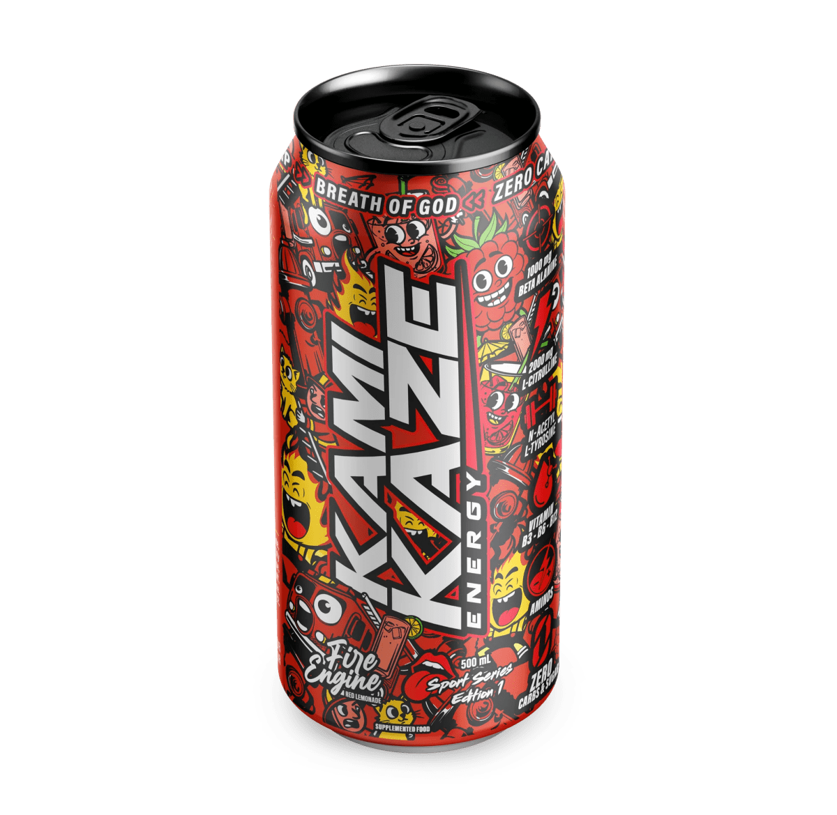 Kamikaze Energy RTD - Cafe - Fire Engine - Cave Sports Nutrition