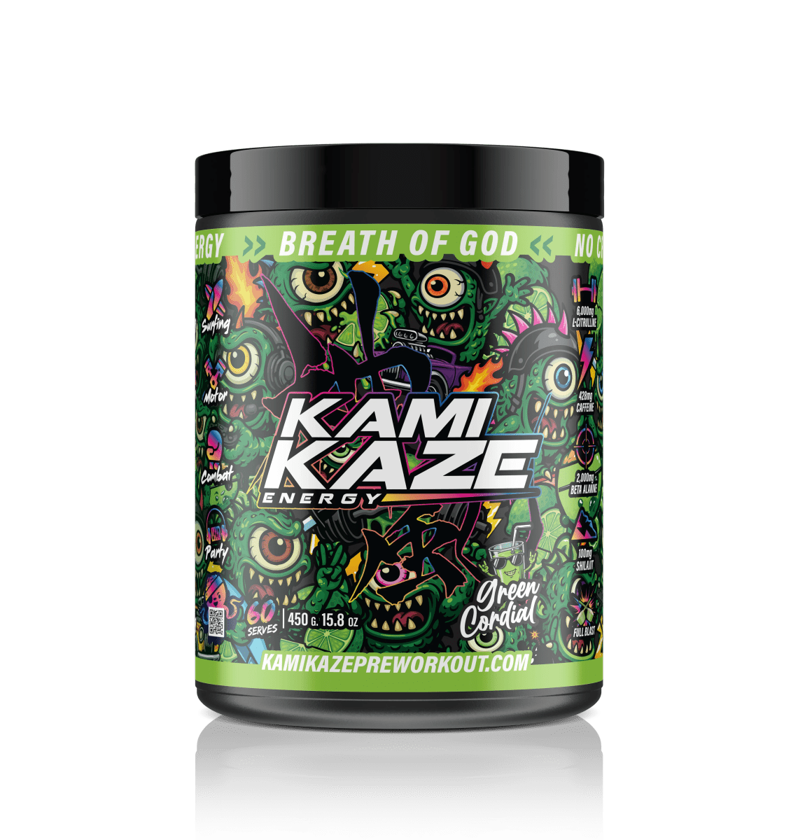Kamikaze Pre - Workout - Supplements - 30 Serves - Cave Sports Nutrition