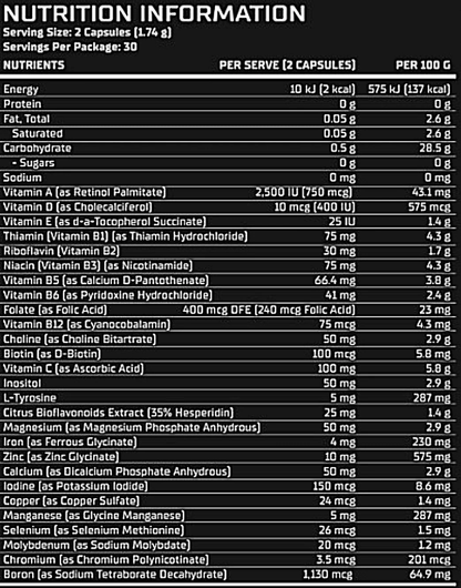 Legit Men’s Multi — Daily Support for Active Men - Supplements - 30 Servings - Cave Sports Nutrition