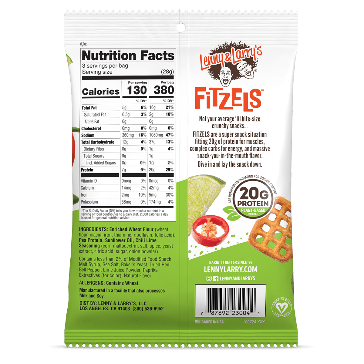 Lenny & Larry's - Fitzels Protein Pretzels - Cafe - 85g - Cave Sports Nutrition