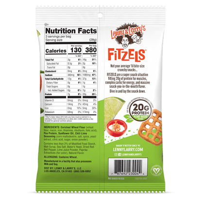 Lenny & Larry's - Fitzels Protein Pretzels - Cafe - 85g - Cave Sports Nutrition