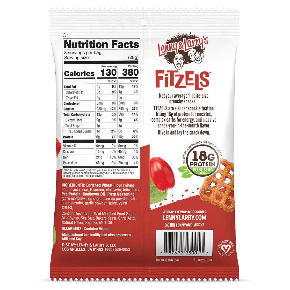 Lenny & Larry's - Fitzels Protein Pretzels - Cafe - 85g - Cave Sports Nutrition