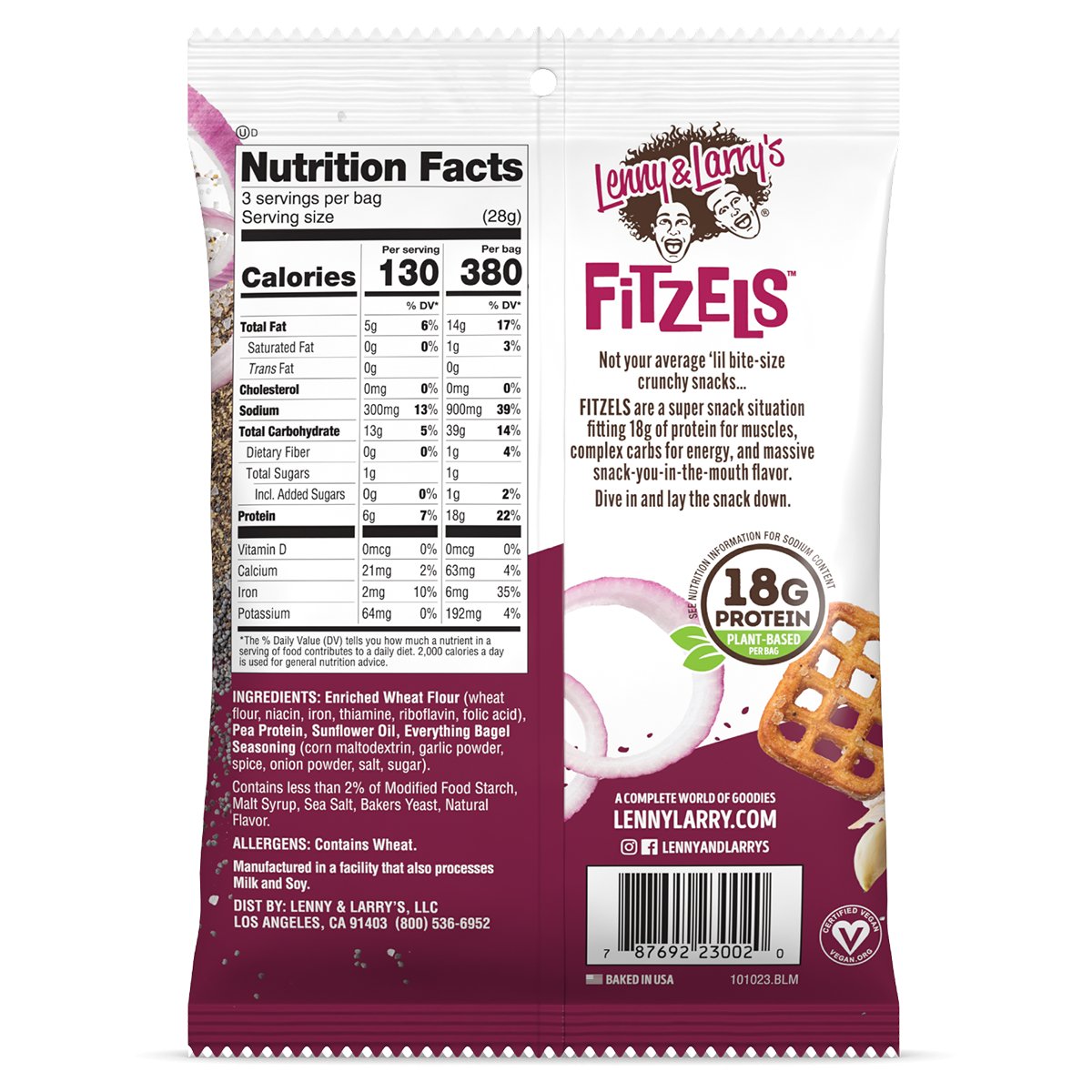 Lenny & Larry's - Fitzels Protein Pretzels - Cafe - 85g - Cave Sports Nutrition