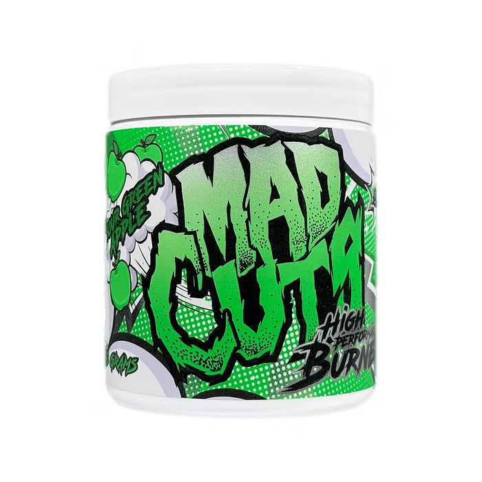 Mad Cuts Performance Burner + Pre - Workout - Supplements - Sour Green Apple - Cave Sports Nutrition