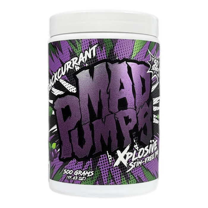 Mad Pumps Stim - Free Pre - Workout - Supplements - Blackcurrant - Cave Sports Nutrition