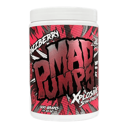 Mad Pumps Stim - Free Pre - Workout - Supplements - Razzberry - Cave Sports Nutrition