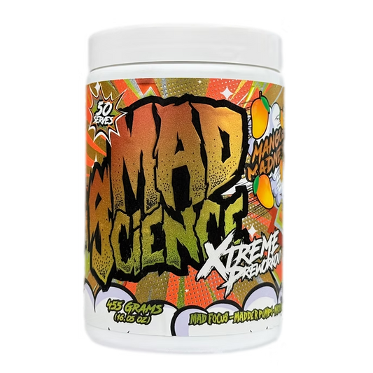 Mad Science - Xtreme Pre - Workout - Supplements - 50/25 Serves - Cave Sports Nutrition