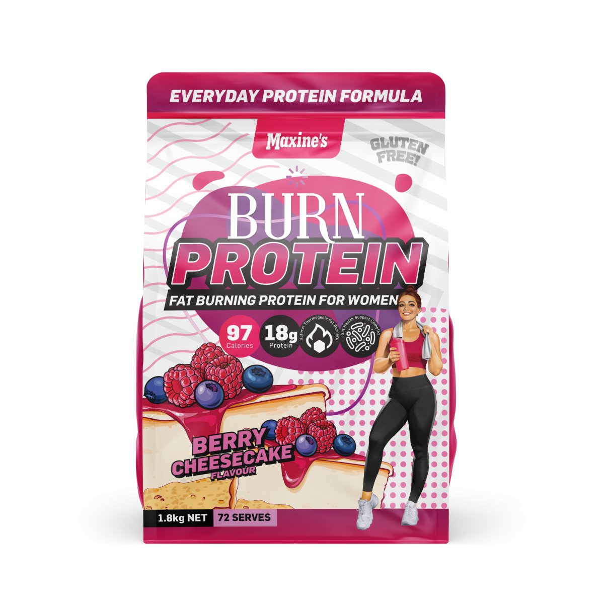 Maxine's - Burn Protein - Supplements - 1.8kg - Cave Sports Nutrition