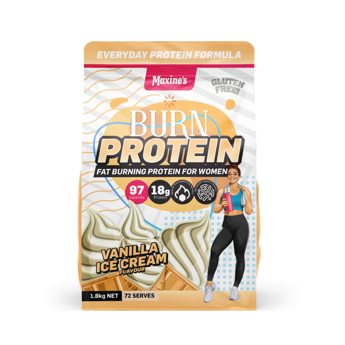 Maxine's - Burn Protein - Supplements - 1.8kg - Cave Sports Nutrition