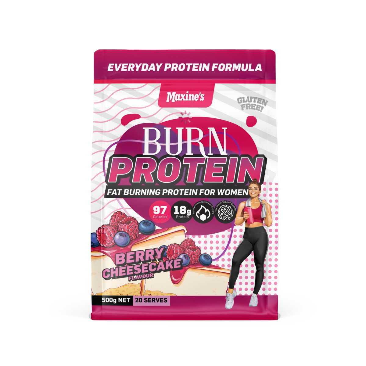 Maxine's - Burn Protein - Supplements - 500g - Cave Sports Nutrition