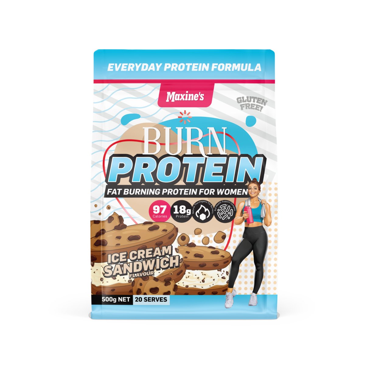 Maxine's - Burn Protein - Supplements - 500g - Cave Sports Nutrition