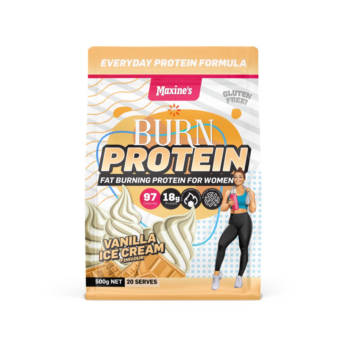 Maxine's - Burn Protein - Supplements - 500g - Cave Sports Nutrition