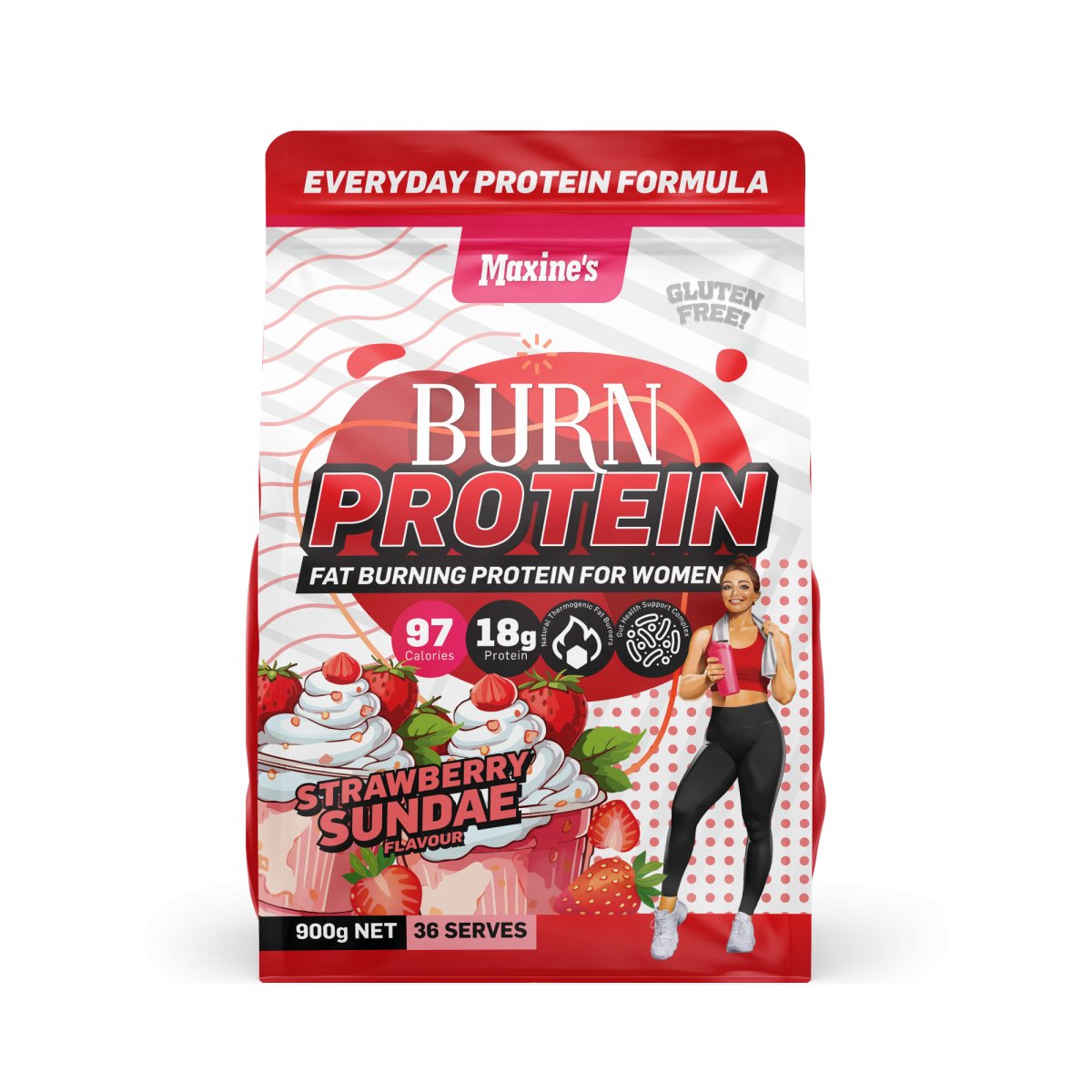 Maxine's - Burn Protein - Supplements - 900g - Cave Sports Nutrition