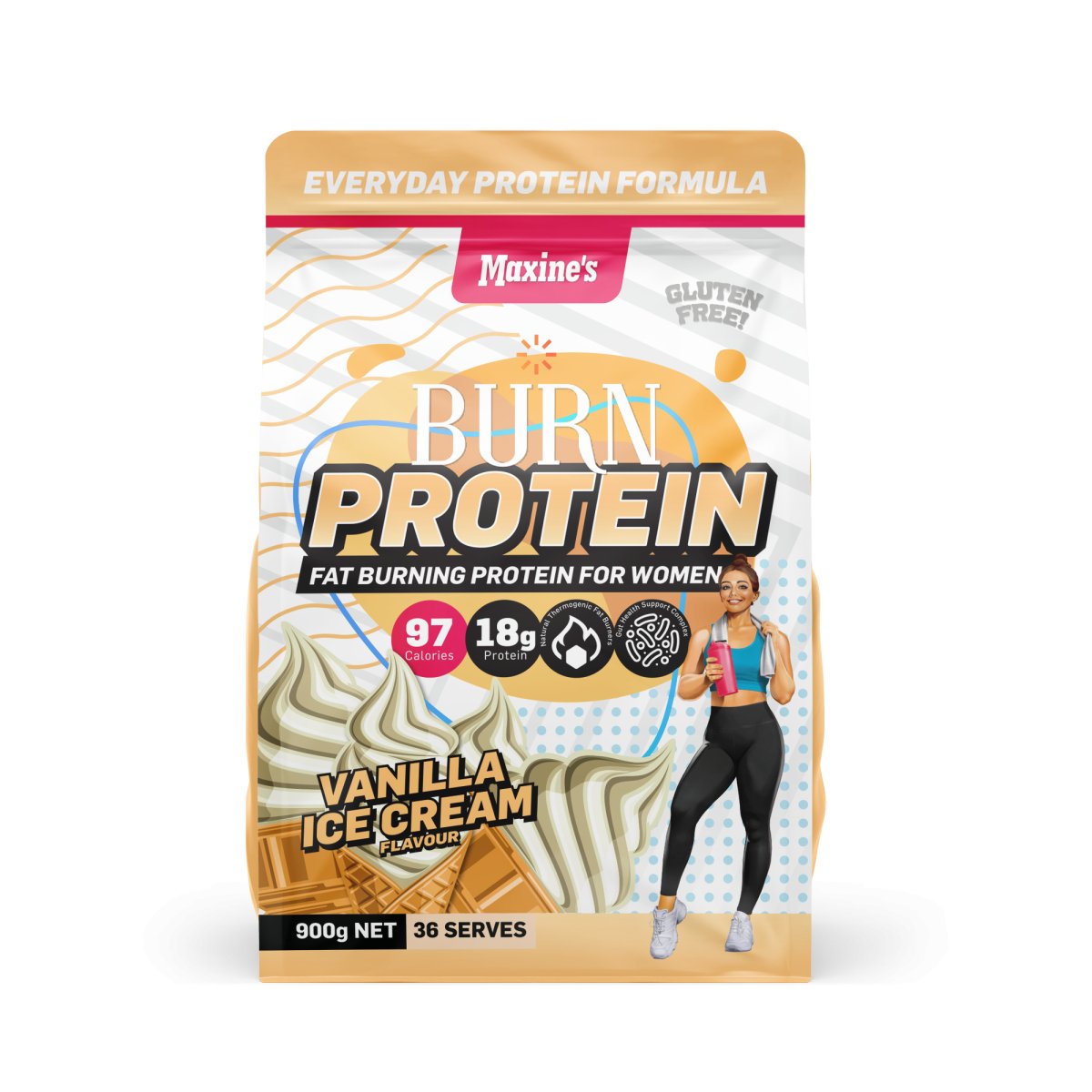 Maxine's - Burn Protein - Supplements - 900g - Cave Sports Nutrition