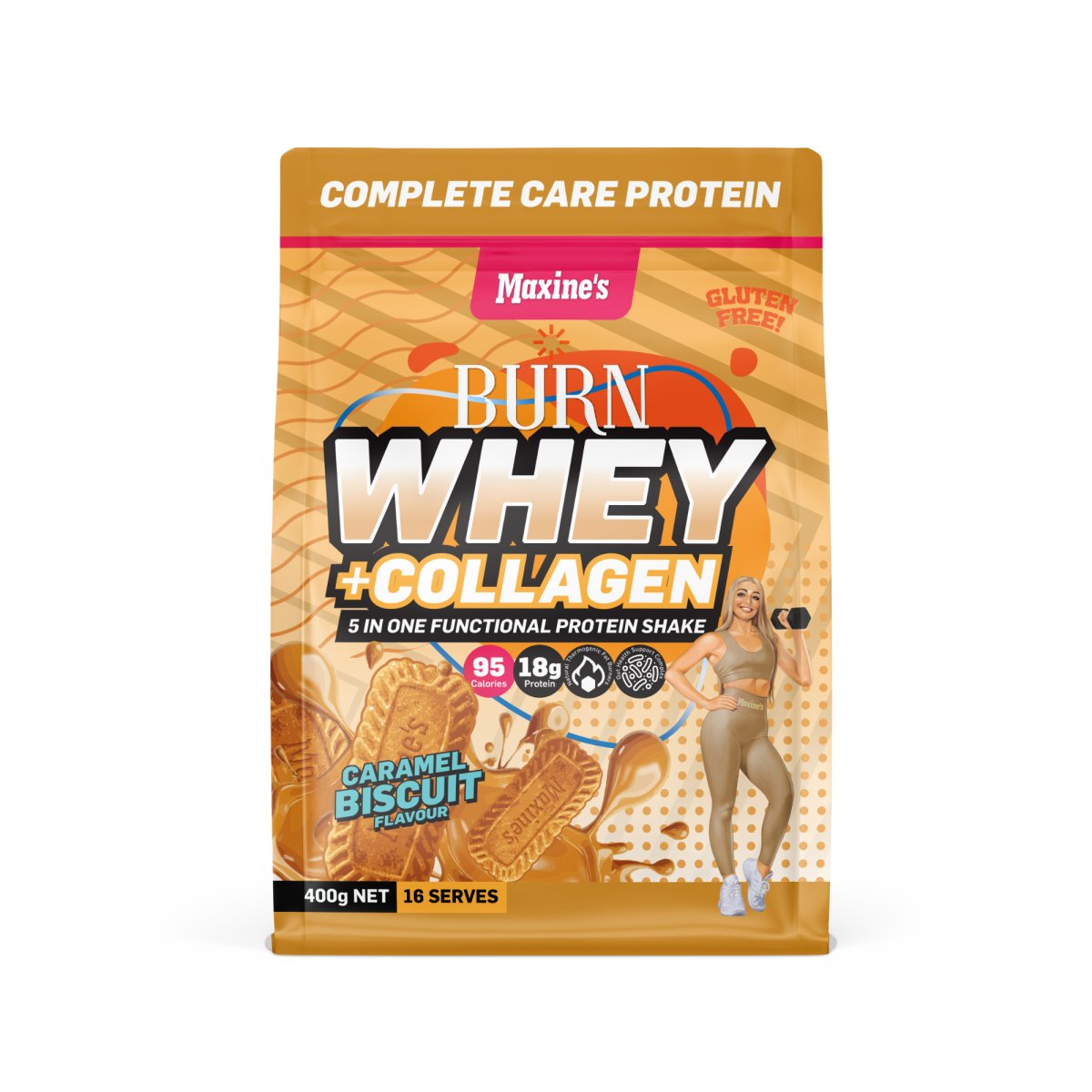 Maxine's - Burn Whey + Collagen - Supplements - 400g - Cave Sports Nutrition