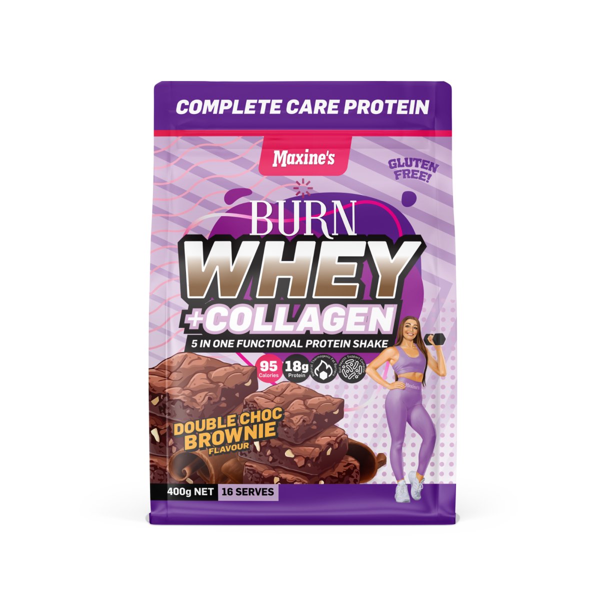 Maxine's - Burn Whey + Collagen - Supplements - 400g - Cave Sports Nutrition