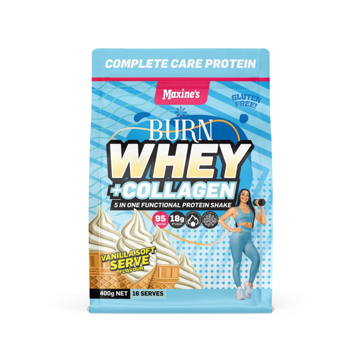 Maxine's - Burn Whey + Collagen - Supplements - 400g - Cave Sports Nutrition