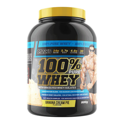 Max's Supplements - 100% Pure Whey Protein - Supplements - 900g - Cave Sports Nutrition